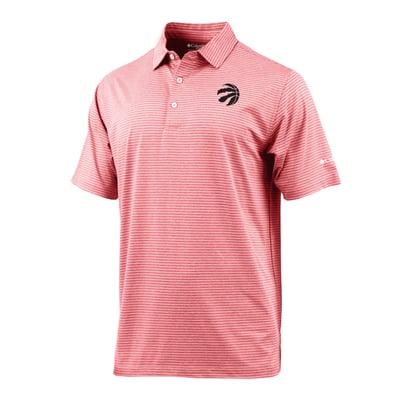 Toronto Raptors Columbia Striped Tempo Swing Polo - Red