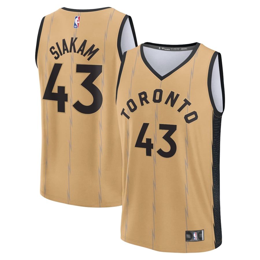 Men's Toronto Raptors Pascal Siakam Fanatics Gold Fast Break Jersey ...