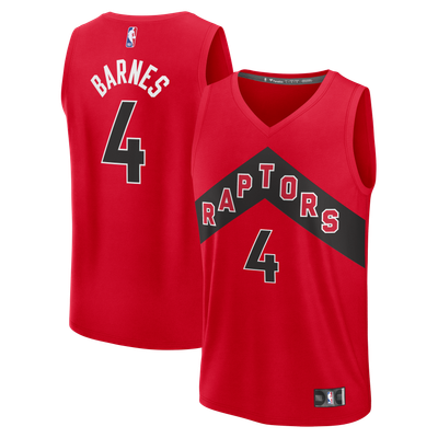 Scottie Barnes red Toronto Raptors jersey