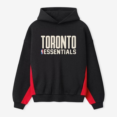 Toronto Raptors Fear of God 90s Relaxed Hoodie - Heather Charcoal