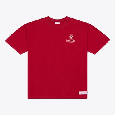  Toronto Raptors Mitchell & Ness Core Essentials T-Shirt - Red