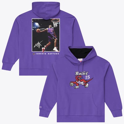 Vince Carter Toronto Raptors Mitchell & Ness Player Fleece Hoodie - Purple
