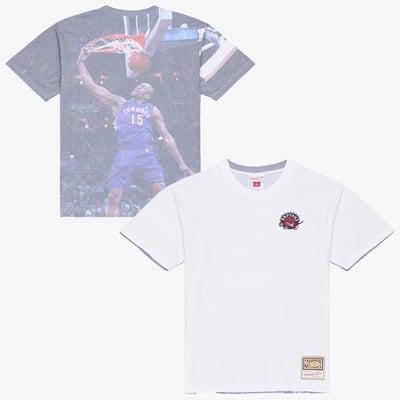 Vince Carter Toronto Raptors Mitchell & Ness Hardwood Classics Player Sublimated T-Shirt - White