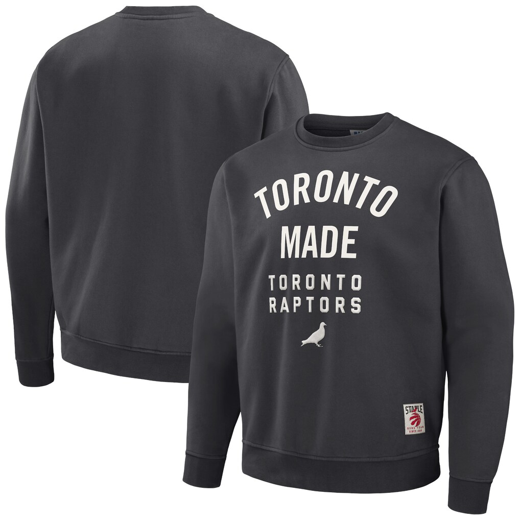 Toronto Raptors NBA x Staple Plush Pullover Sweatshirt - Anthracite