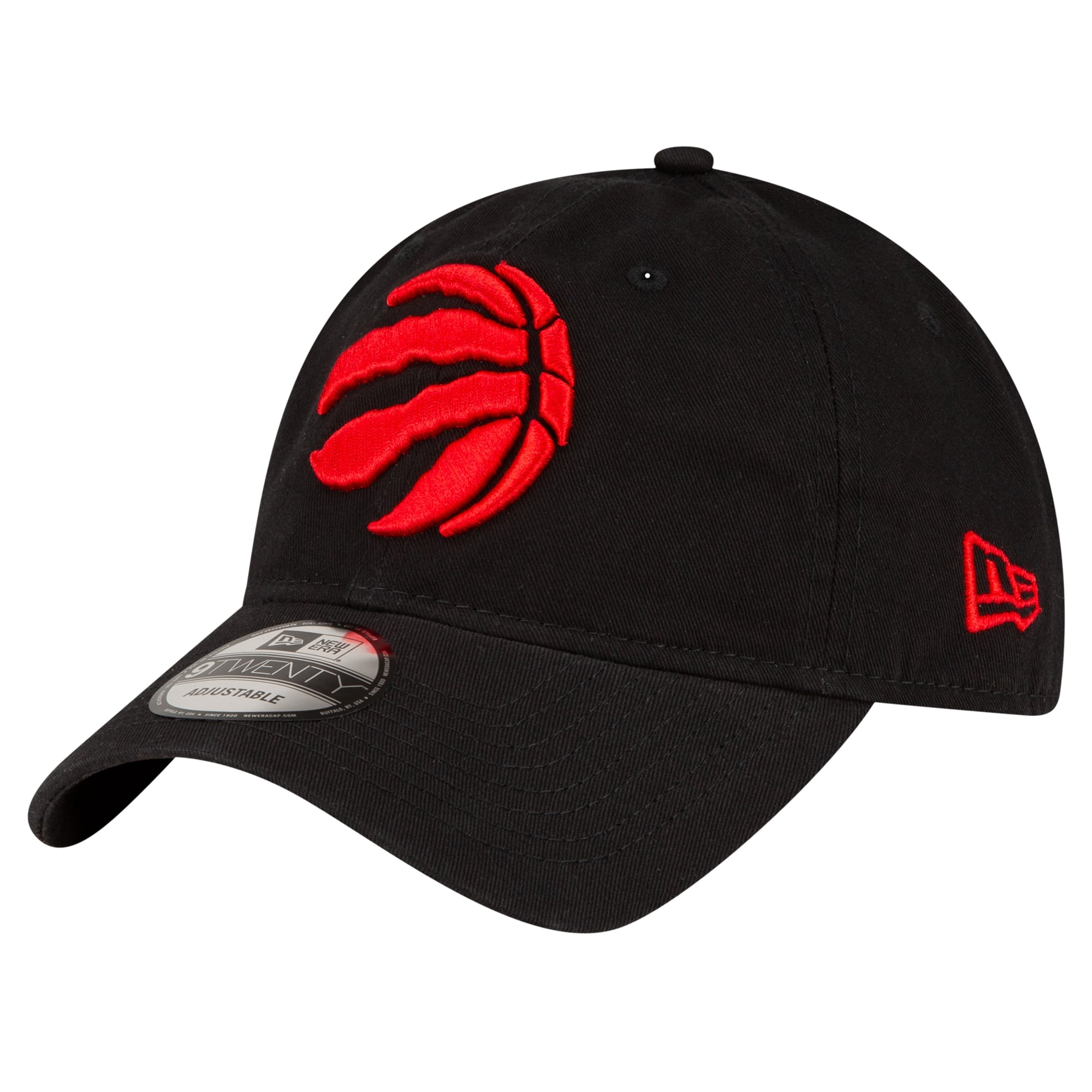 Men's Toronto Raptors New Era Black Team 2.0 9TWENTY Adjustable Hat