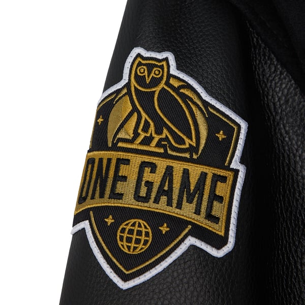 Toronto Raptors OVO x NBA Full-Snap Varsity Jacket - Black