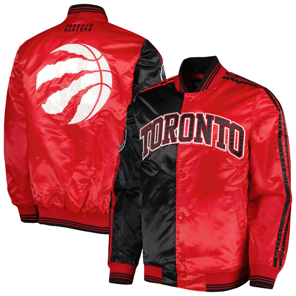 Toronto Raptors Starter Fast Break Satin Full-Snap Jacket - Black/Red