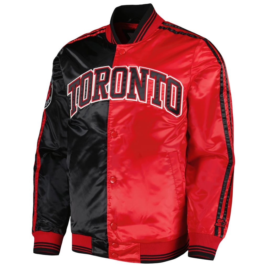 Toronto Raptors Starter Fast Break Satin Full-Snap Jacket - Black/Red