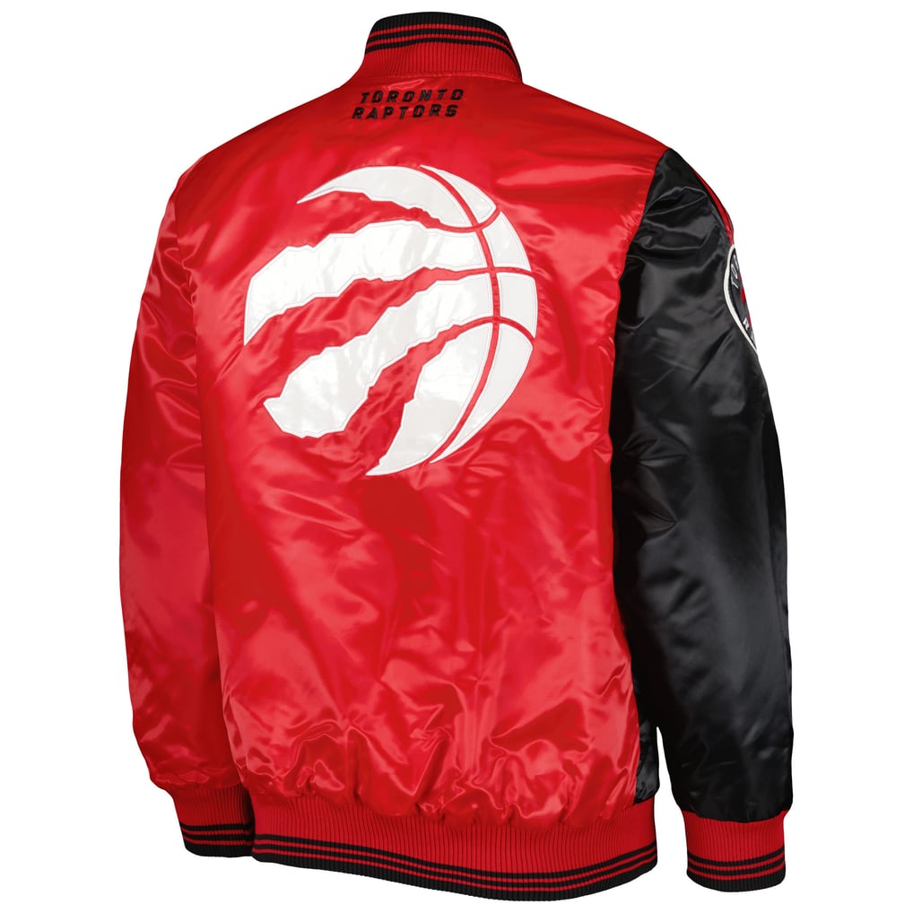 Toronto Raptors Starter Fast Break Satin Full-Snap Jacket - Black/Red