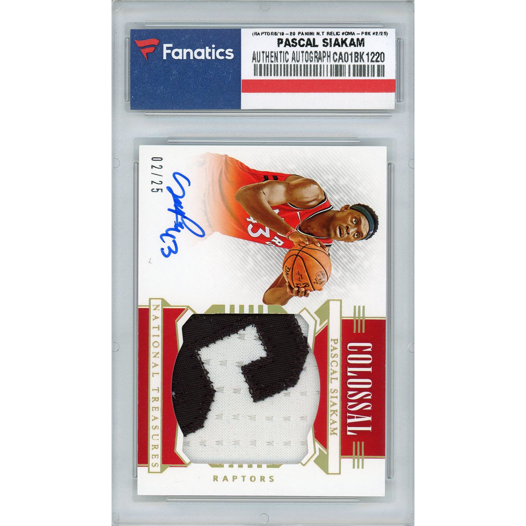 Autographed Toronto Raptors Pascal Siakam 2019-20 Panini National 