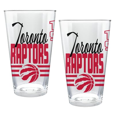 Toronto Raptors Two-Piece 16oz. Heritage Pint Glass Set