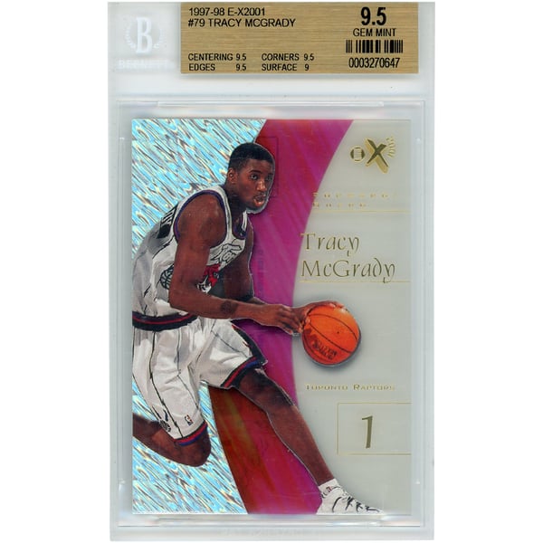 Toronto Raptors Tracy McGrady 1997-98 Fleer E-X2001 Rookie #79 