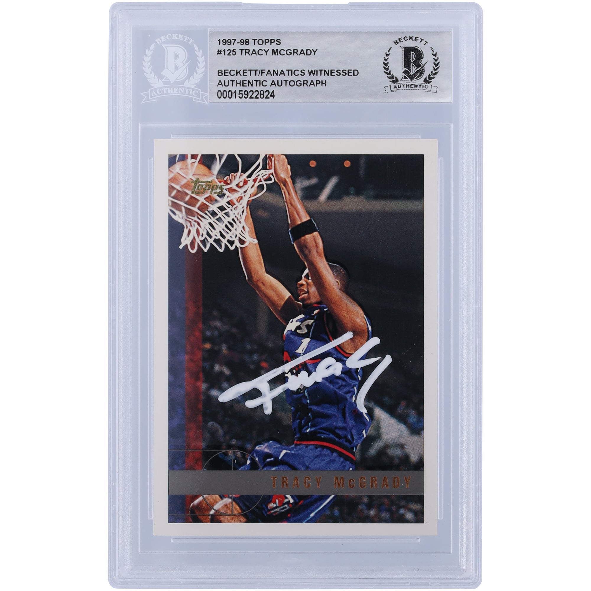 Tracy McGrady Toronto Raptors Autographed 1997-98 Topps Series 1 