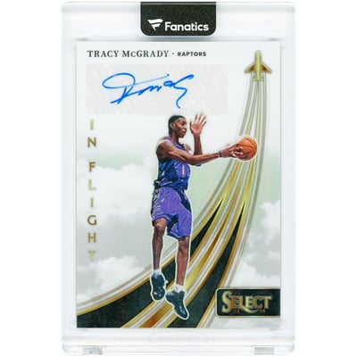 Tracy McGrady Toronto Raptors Autographed 2023-24 Panini Select In Flight #IFS-TMC #24/30 Card