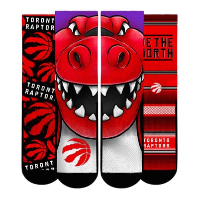  Toronto Raptors Rock Em Unisex Fan Favorites Three-Pack Crew Socks Set - Red