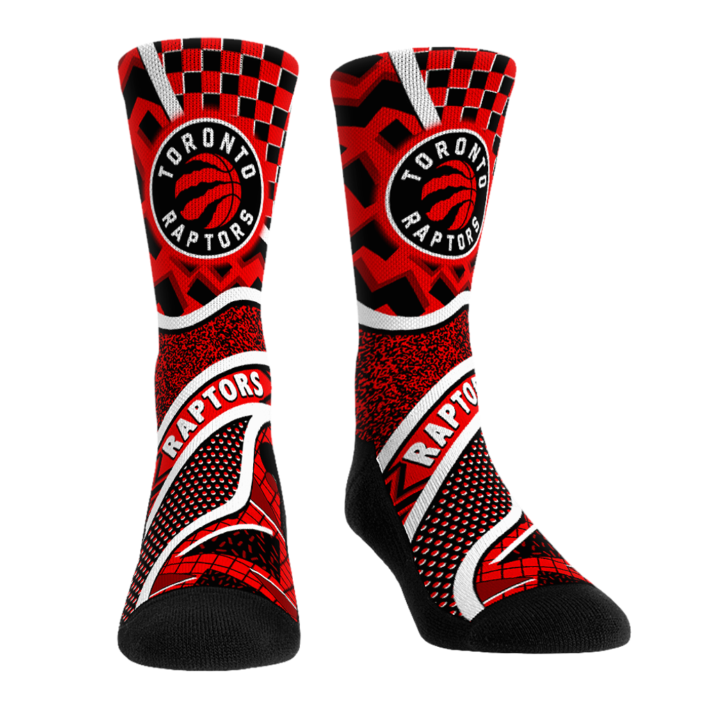 Toronto Raptors Rock Em Socks Unisex Ball Pattern Crew Socks