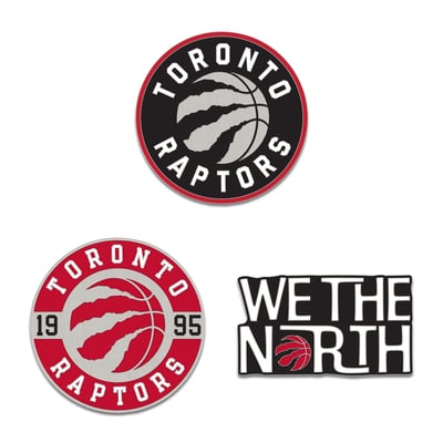 Toronto Raptors WinCraft Three-Piece Collector Pin Set