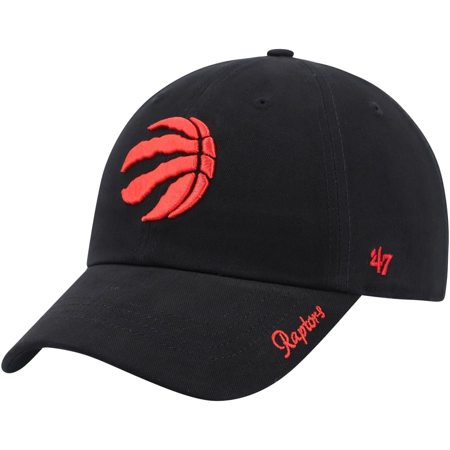 47 Raptors Women's Toronto Raptors '47 Black Miata Clean Up Logo Adjustable Hat