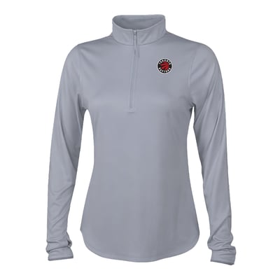 Toronto Raptors Columbia Women's Fairway Breeze Quarter-Zip Pullover - Gray