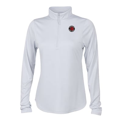 Toronto Raptors Columbia Women's Fairway Breeze Quarter-Zip Pullover - White
