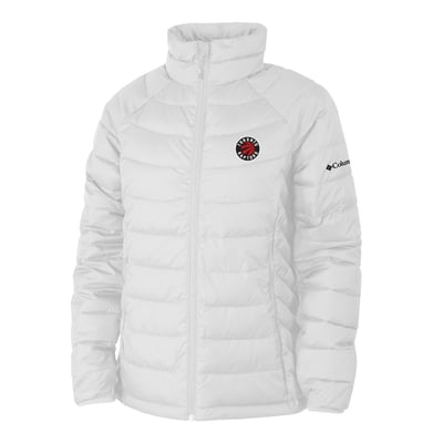 Toronto Raptors Columbia Women's Powder Lite II Omni-Heat Reflective Raglan Full-Zip Puffer Jacket - White