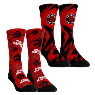  Toronto Raptors Rock Em Youth Game Day 2-Pack Crew Socks - Red