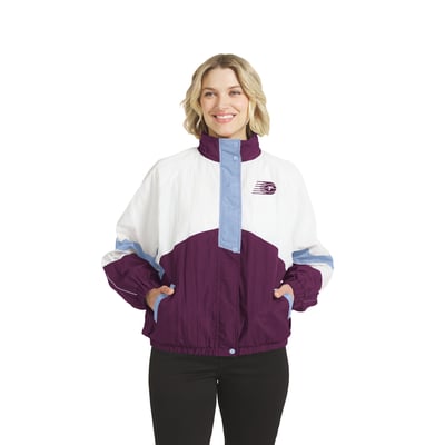 Toronto Tempo WEAR by Erin Andrews Women's Full-Zip Windbreaker - White/Bordeaux
