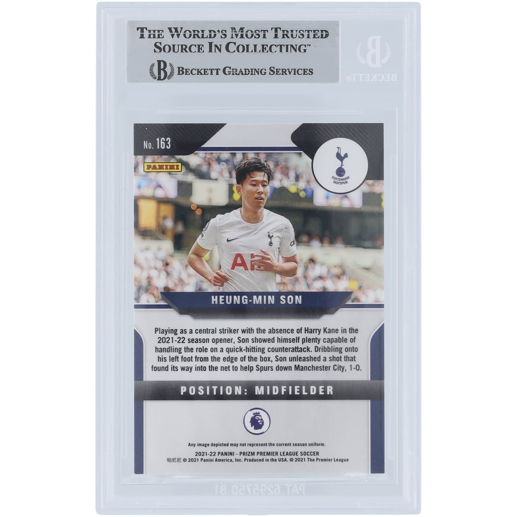 Son Heung-min Tottenham Hotspur Autographed 2021-22 Panini Prizm