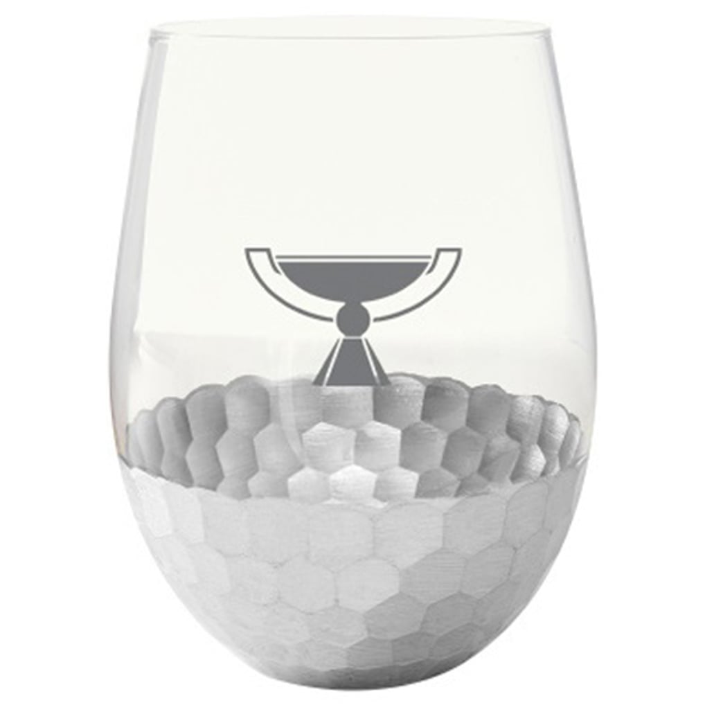 Glass Id Code TOUR Championship Trophy Logo 18oz. Stemless Wine Glass