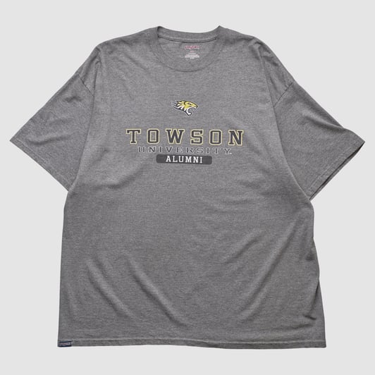 Towson Tigers Jansport 2000s T-shirt - Dark Heather Gray - 2XL by Fanatics Real Vintage