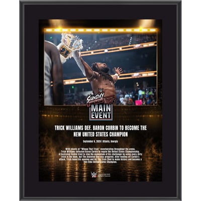 Trick Williams WWE Fanatics Authentic 10.5" x 13" Sunday Night's Main Event on September 6, 2026 Sublimated Plaque 