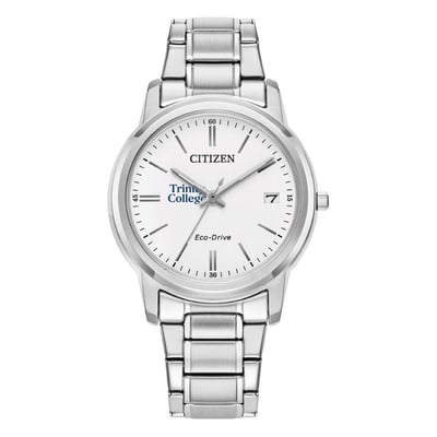  Trinity Bantams Citizen Watch Women's Eco-Drive White Dial Stainless Steel Watch - Silver