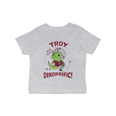 Troy University Trojans Vive La Fete Infant Dinorrific T-Shirt - Gray