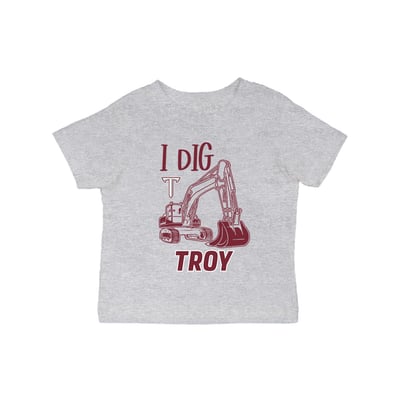 Troy University Trojans Vive La Fete Infant Excavator T-Shirt - Gray