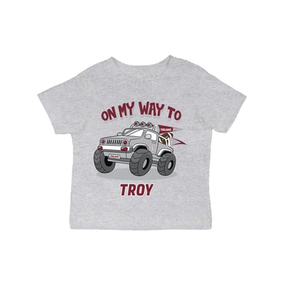 Troy University Trojans Vive La Fete Infant On My Way T-Shirt - Gray