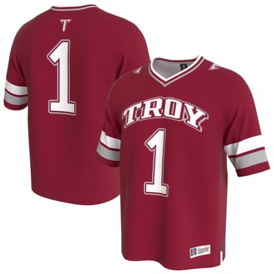 Troy University Trojans GameDay Greats Unisex Lightweight Collegiate Football Fashion Jersey - Cardinal