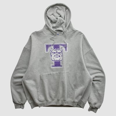 Truman State University Bulldogs Champion 2000s Hooded Pullover Sweatshirt - Heather Gray - XL by Fanatics Real Vintage