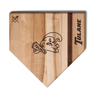 Tulane Green Wave Jardine Baseball BBQ 12" x 12" Home Plate Cutting Board