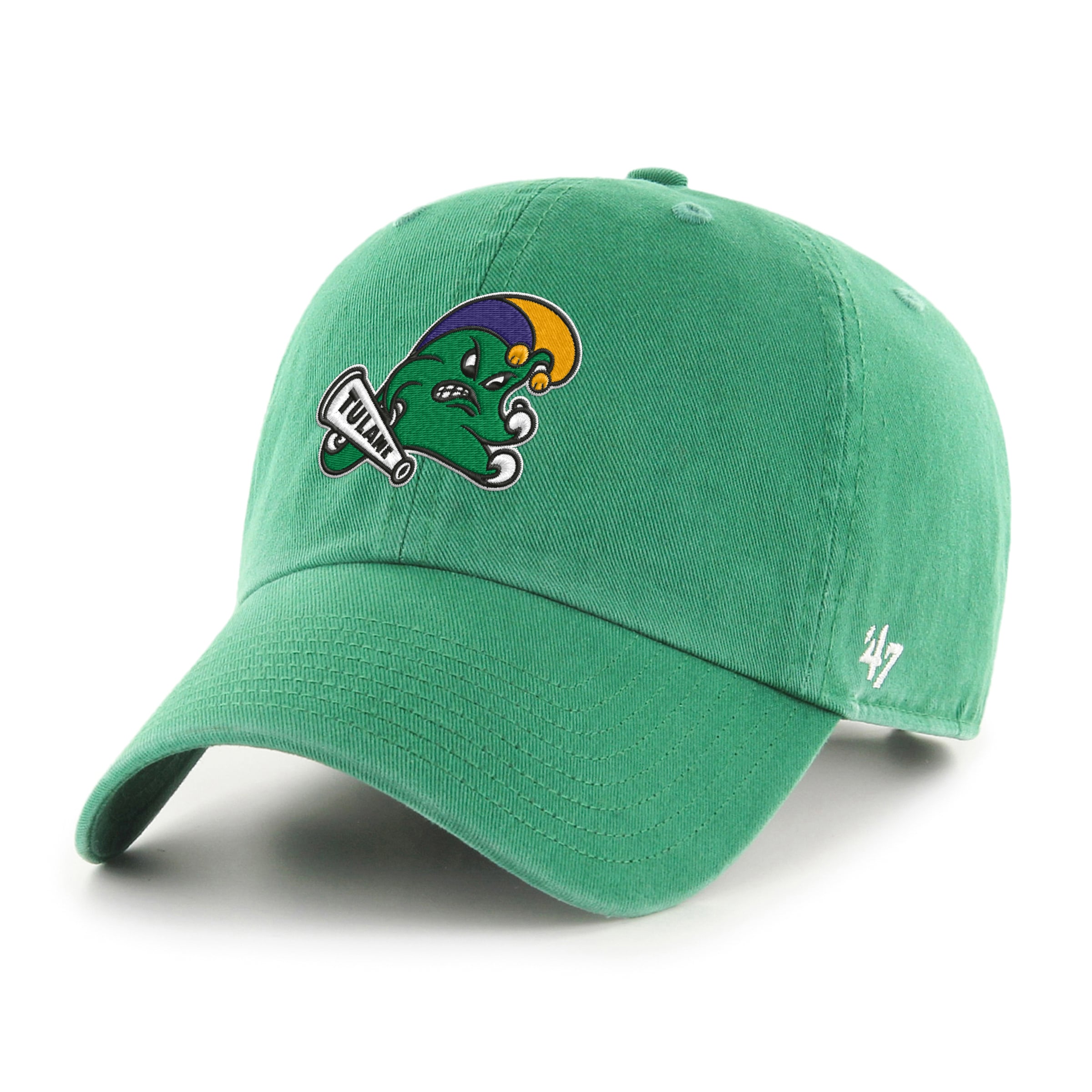 '47 Tulane Green Wave Kelly Green Mardi Gras Clean Up Adjustable Hat