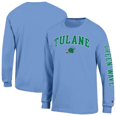 Tulane Green Wave Champion Arch Logo Long Sleeve T-Shirt - Blue