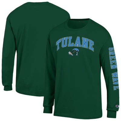 Tulane Green Wave Champion Arch Logo Long Sleeve T-Shirt - Green