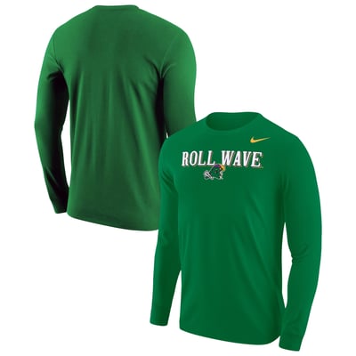 Tulane Green Wave Nike Roll Wave Long Sleeve T-Shirt - Green
