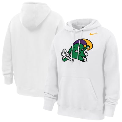 Tulane Green Wave Nike Club Fleece Hoodie - White