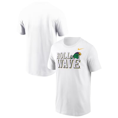 Tulane Green Wave Nike Roll Wave Dri-FIT T-Shirt - White