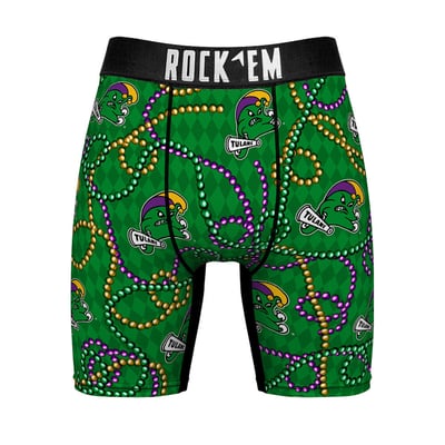  Tulane Green Wave Rock Em Localized Boxer Briefs - Green