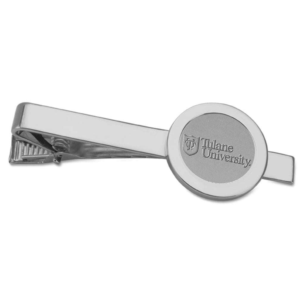 Tulane Green Wave Secondary Logo Tie Bar - Silver