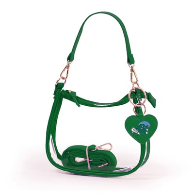 Tulane Green Wave Clara Purse with Heart Charm
