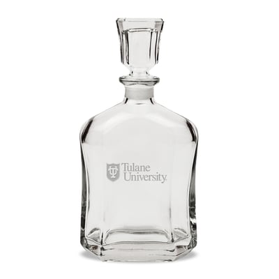 Tulane Green Wave Team 23.75oz. Crystal Whisky Decanter