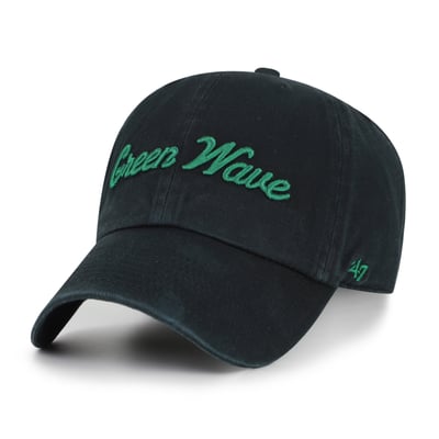  Tulane Green Wave '47 Unisex Vault Clean Up Adjustable Hat - Black