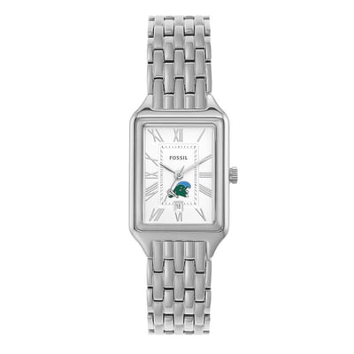 Tulane Green Wave Fossil Women's Raquel Three-Hand Date Stainless Steel Watch